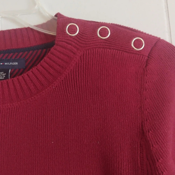 Tommy Hilfiger Sweater Women’s Maroon XS - Picture 6 of 9